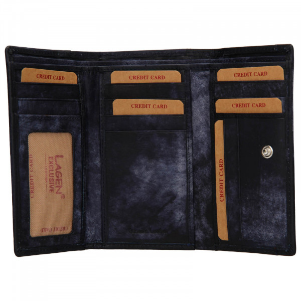 Dámska kožená peňaženka Lagen Perria - modrá