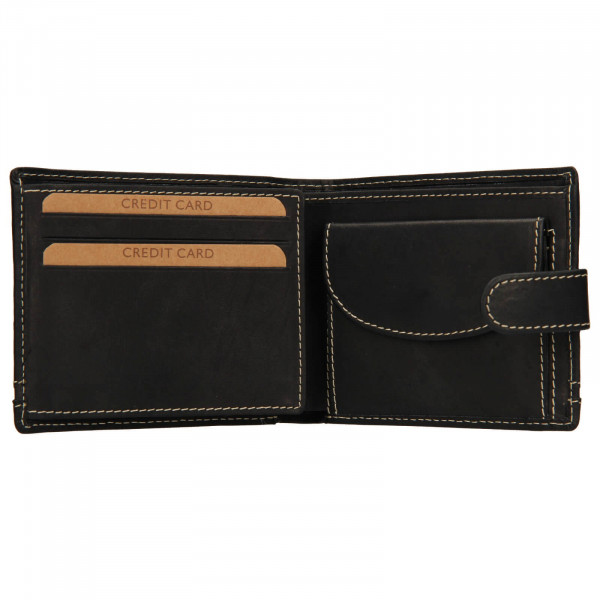 Pánska kožená peňaženka Lagen Marien - čierna
