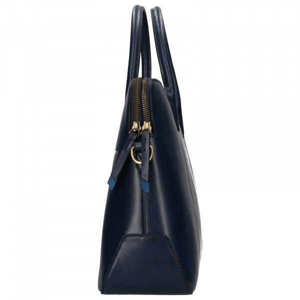 Elegantná dámska kožená kabelka Katana Celesta - tmavo modrá