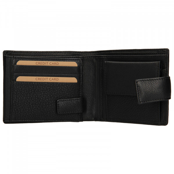 Pánska kožená peňaženka Lagen Kanno - čierna