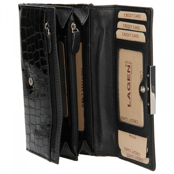 Dámská kožená peněženka Lagen Viera - čierna