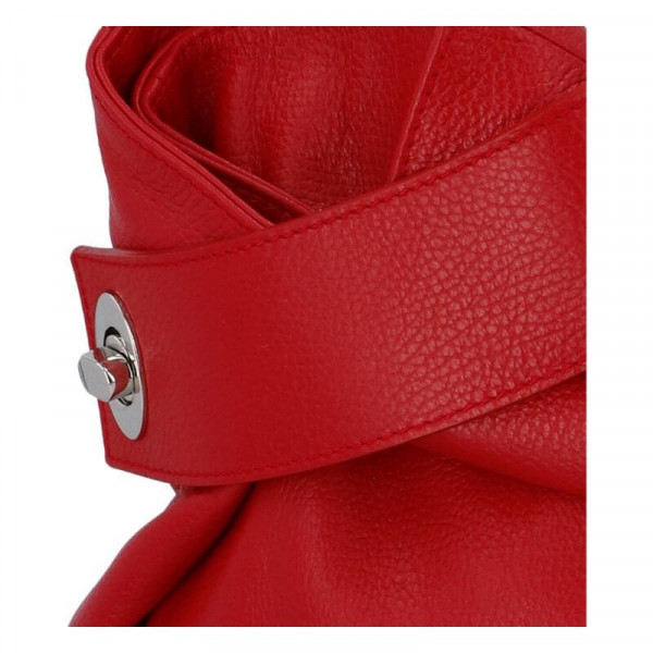 Dámsky kožený batoh Delami Miriam - tmavo červená