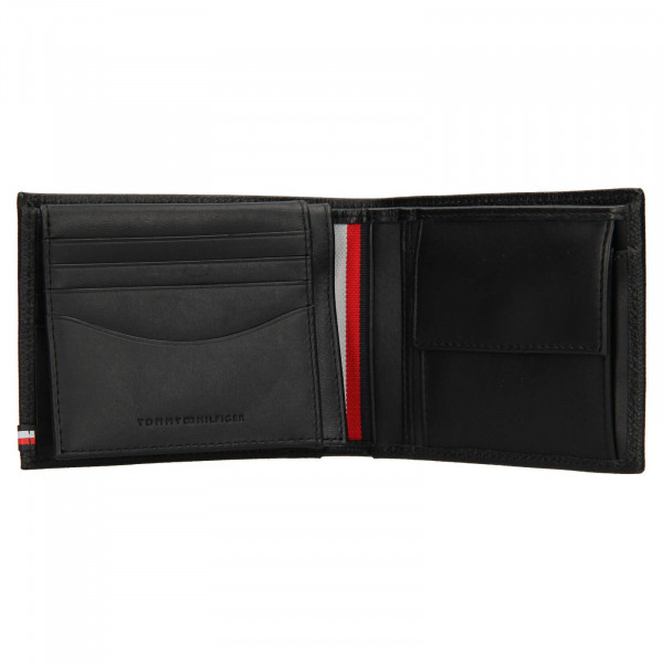 Pánska kožená peňaženka Tommy Hilfiger Geonet - čierna