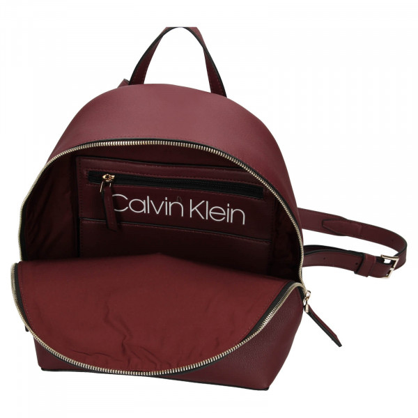 Dámský batoh Calvin Klein Valoa - vínová