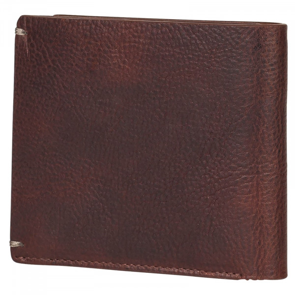 Pánska kožená peňaženka Burkely Neah - tmavo hnedá