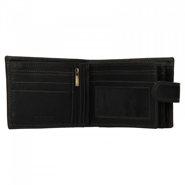Pánska kožená peňaženka SendiDesign Fion - čierno-hnedá