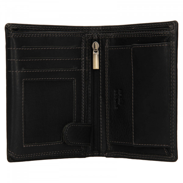 Pánska kožená peňaženka SendiDesign Ulrich - čierno-hnedá