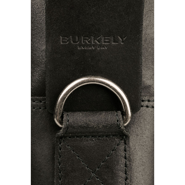 Pánska kožená taška na notebook Burkely Max - čierna