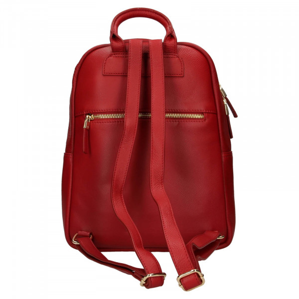 Elegantný dámsky kožený batoh Katana Ninna - červená
