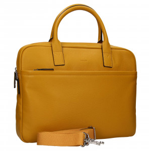 Kožená taška na notebook Katana Talin - žltá