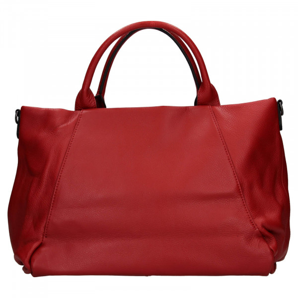 Elegantná dámska kožená kabelka Katana Stella - tmavo červená