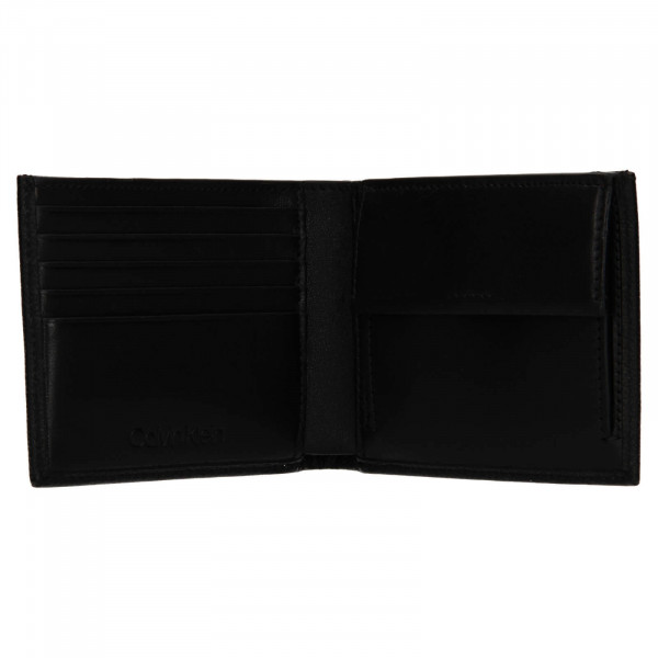 Pánska kožená peňaženka Calvin Klein Sebastiane - čierna