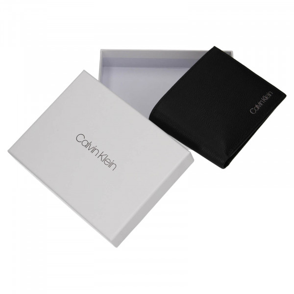 Pánska kožená peňaženka Calvin Klein Sebastiane - čierna