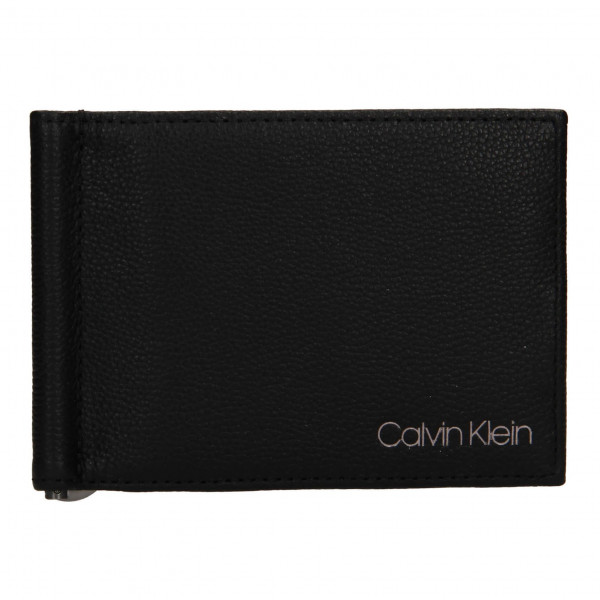 Pánske kožené dolarovka Calvin Klein Elias - čierna