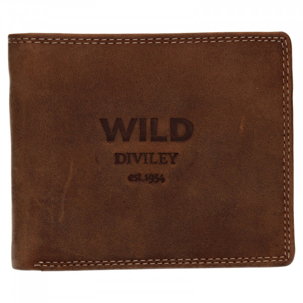 Pánska kožená peňaženka Diviley Wild - hnedá