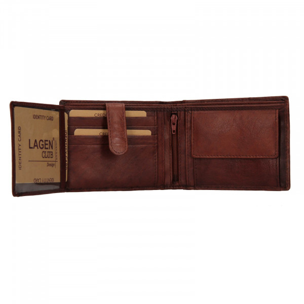 Pánska kožená peňaženka Lagen Kryštof - hnedá