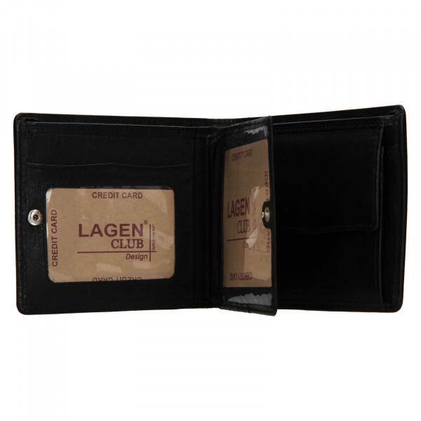 Pánska kožená peňaženka Lagen Niklas - čierna