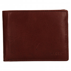 Pánska kožená peňaženka Lagen Alexej - hnedá