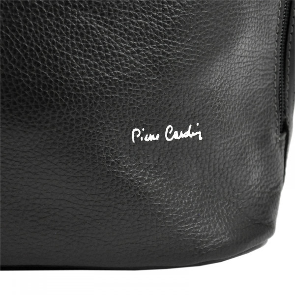 Dámska kožená kabelka Pierre Cardin Nella - čierna