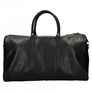 Kožená cestovná taška Facebag Davis - čierna