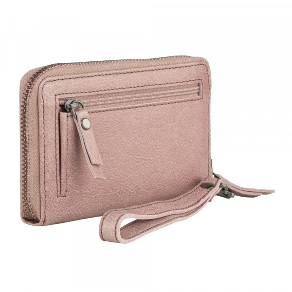 Dámska kožená peňaženka Burkely Wristlet - ružová