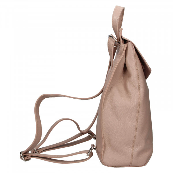 Dámsky kožený batoh Facebag Stella - svetlo ruzová