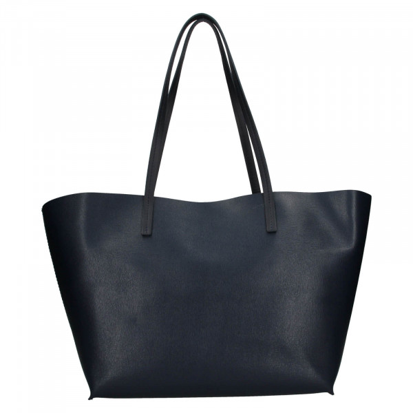 Dámska kožená kabelka Facebag 2v1 - tmavo modrá
