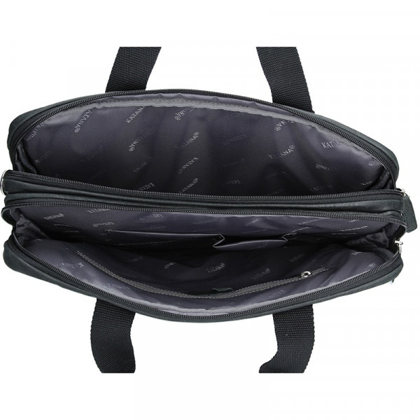 Pánska kožená taška cez rameno Katana Malvena - čierna