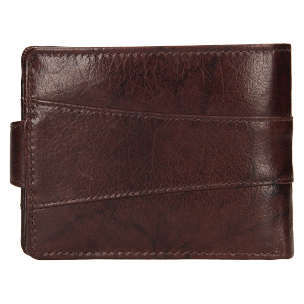 Pánska kožená peňaženka Lagen Kevin - tmavo hnedá