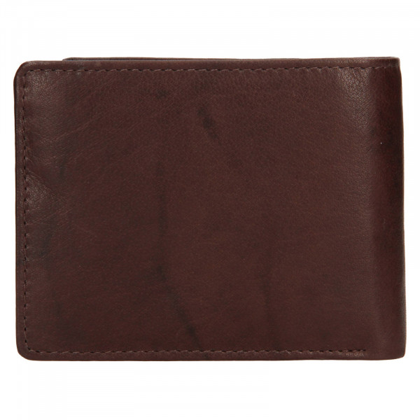 Pánska kožená peňaženka Lagen Kall - tmavo hnedá