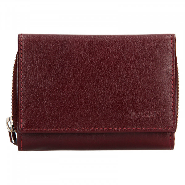 Dámska kožená peňaženka Lagen Laura - vínová
