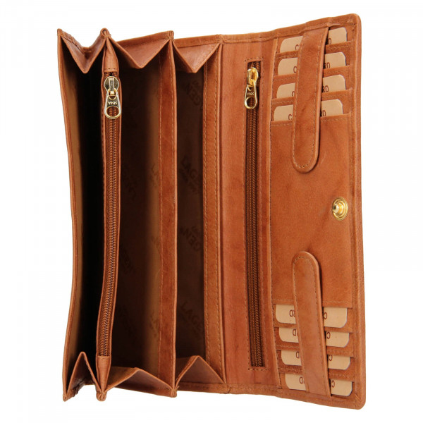Dámska kožená peňaženka Lagen Amalie - koňak