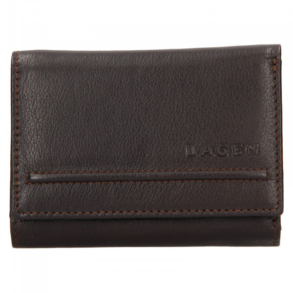 Dámska kožená peňaženka Lagen Kateřina - tmavo hnedá