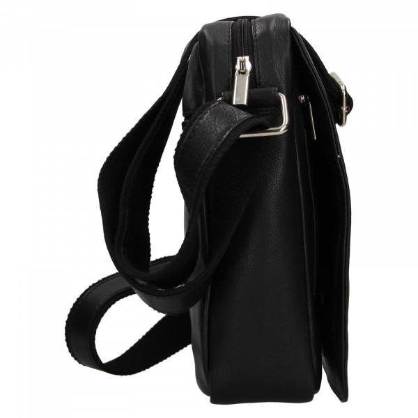 Pánská kožená taška přes rameno SendiDesign Dens - čierna