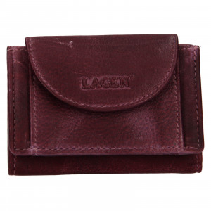 Dámska kožená slim peňaženka Lagen Mellba - fialová