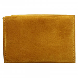 Dámska kožená slim peňaženka Lagen Mellba - žltá