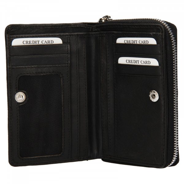 Dámska kožená peňaženka Levi's Emma - čierna