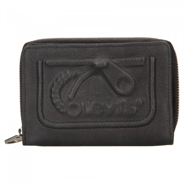 Dámska kožená peňaženka Levi's Emma - šedá
