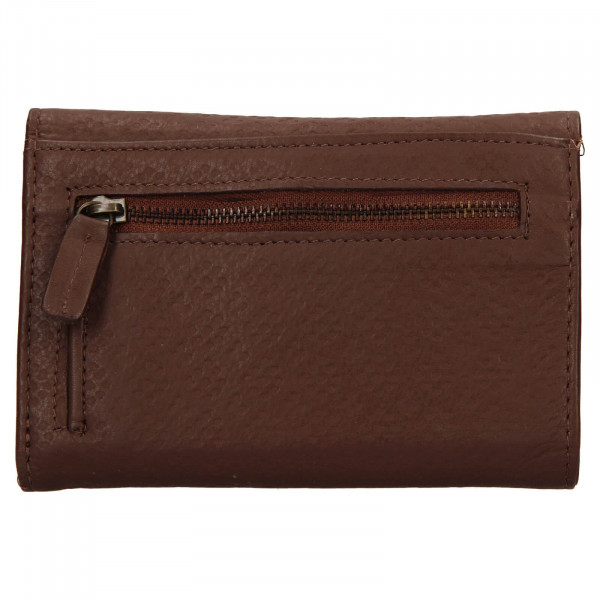 Dámska kožená peňaženka Levi's Olivia - hnedá