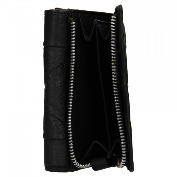 Dámska kožená peňaženka Levi's Ella- čierna