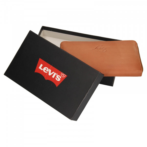 Dámska kožená peňaženka Levi's Emily - hnědá
