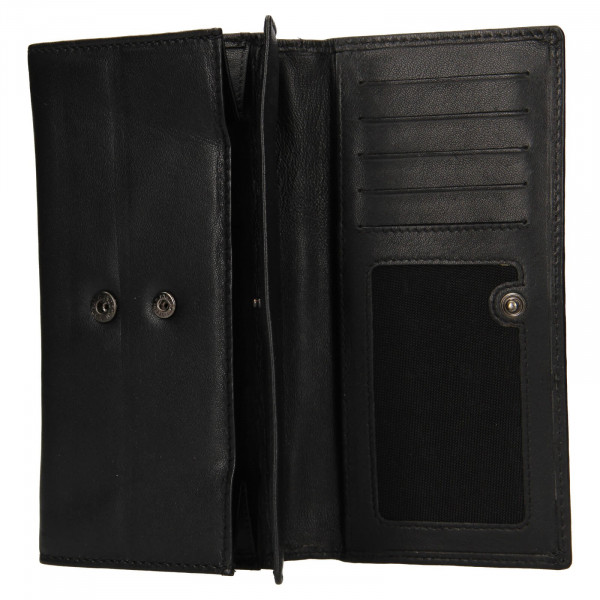 Dámska kožená peňaženka Levi's Madison - čierna