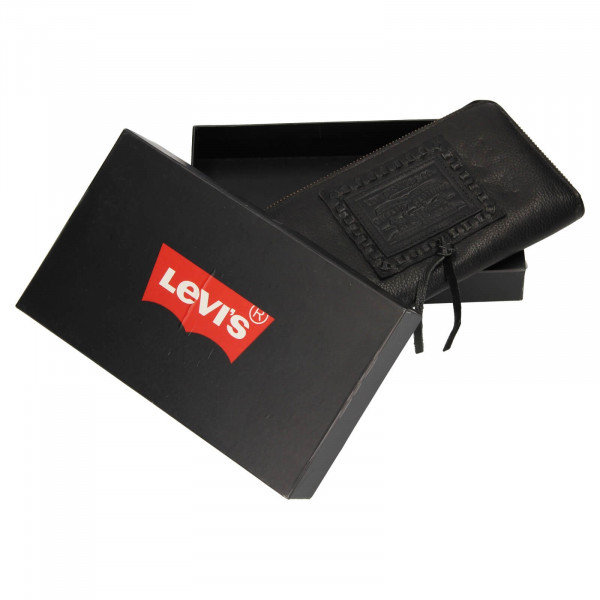Dámska kožená peňaženka Levi's Sofia - čierna