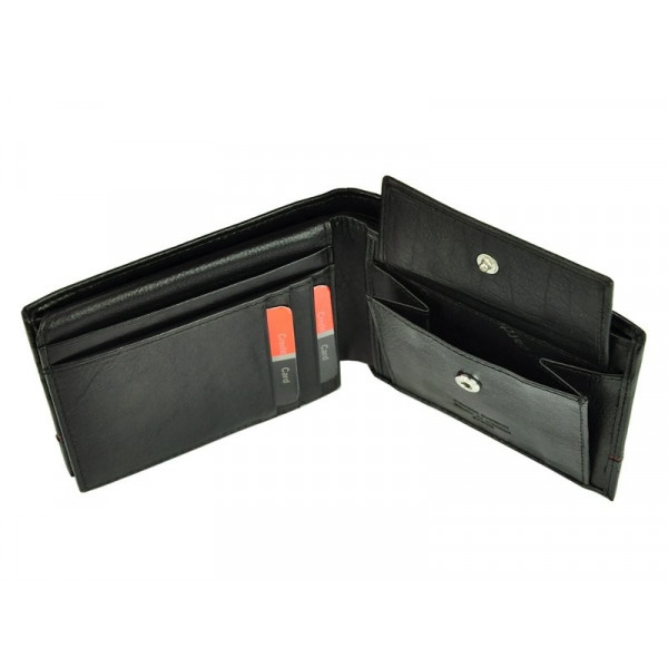 Pánska kožená peňaženka Pierre Cardin Jean - čierno-modrá