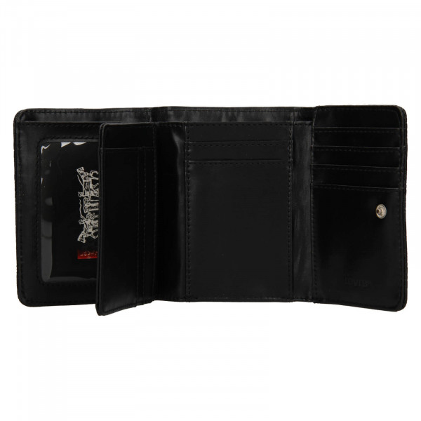 Dámska kožená peňaženka Levi's Victoria - čierna