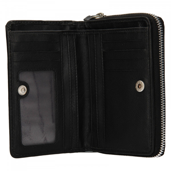Dámska kožená peňaženka Levi's Harper - čierna