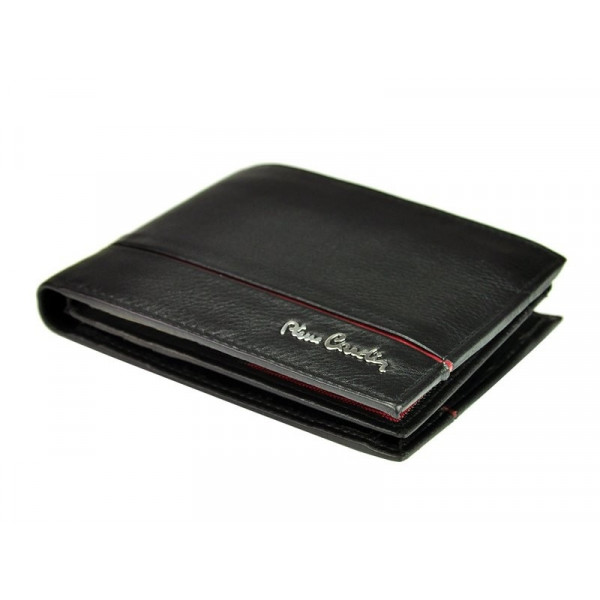 Pánska kožená peňaženka Pierre Cardin Jean - čierno-červená