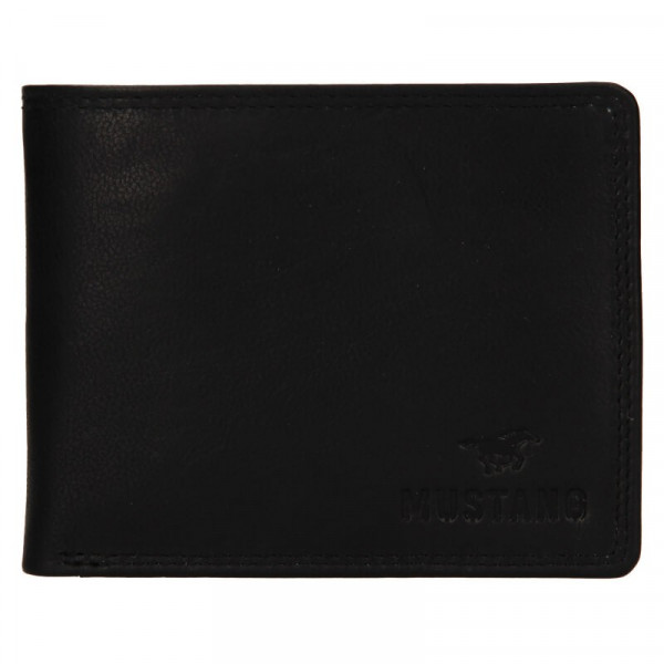 Pánska kožená peňaženka Mustang Filip - čierna