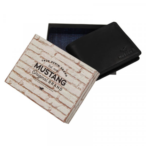 Pánska kožená peňaženka Mustang Filip - čierna