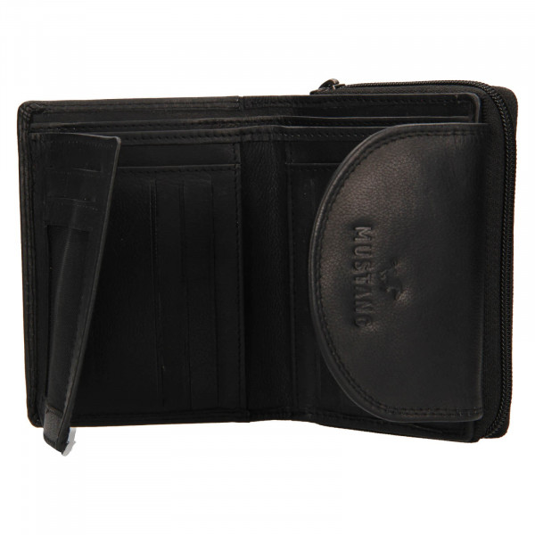 Dámska kožena peňaženka Mustang Alice - čierna